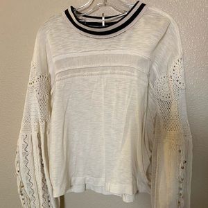 Sleeve Embroidered Free People Sweater